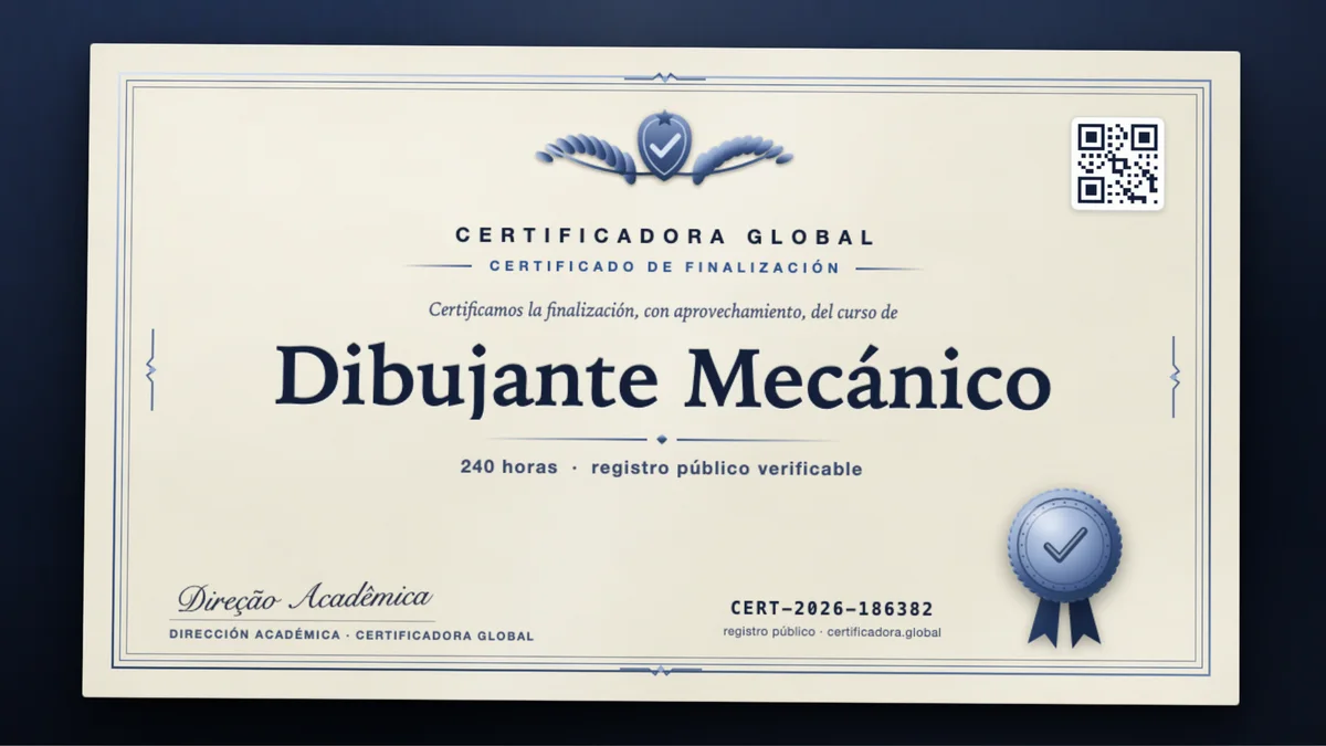 Portada del curso Dibujante Mecánico