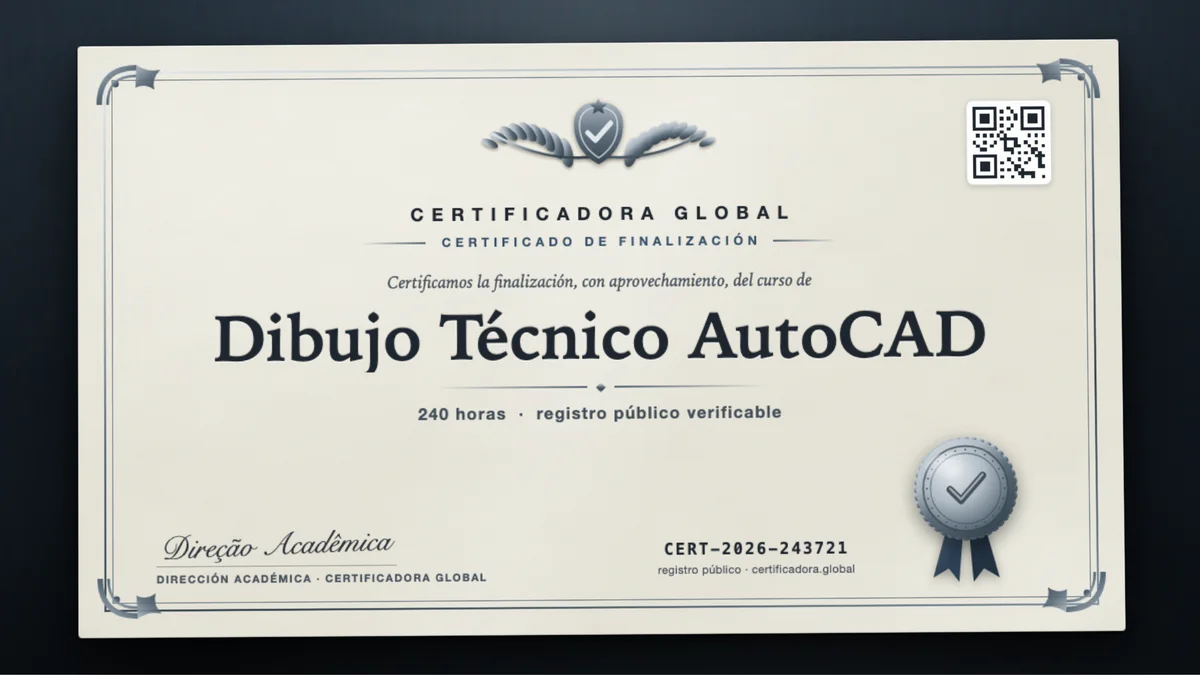 Portada del curso Dibujo Técnico AutoCAD