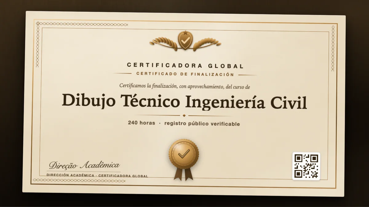 Portada del curso Dibujo Técnico Ingeniería Civil