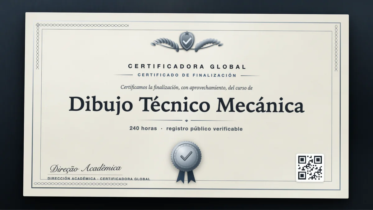 Portada del curso Dibujo Técnico Mecánica