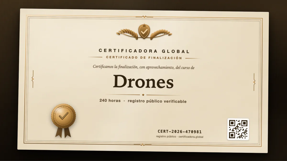 Portada del curso Drones