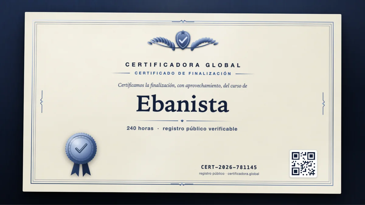 Portada del curso Ebanista
