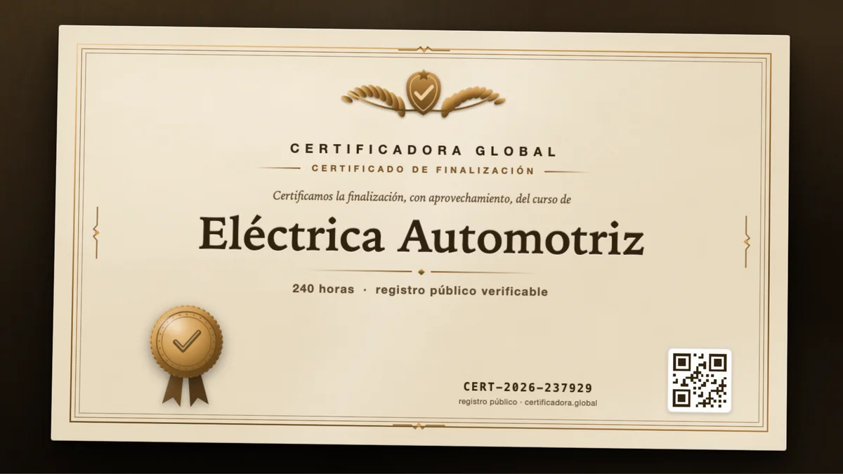 Portada del curso Eléctrica Automotriz