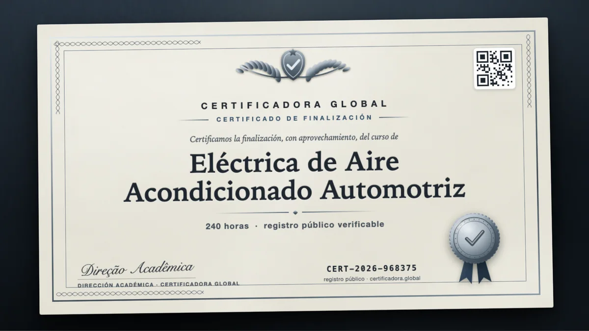 Portada del curso Eléctrica de Aire Acondicionado Automotriz