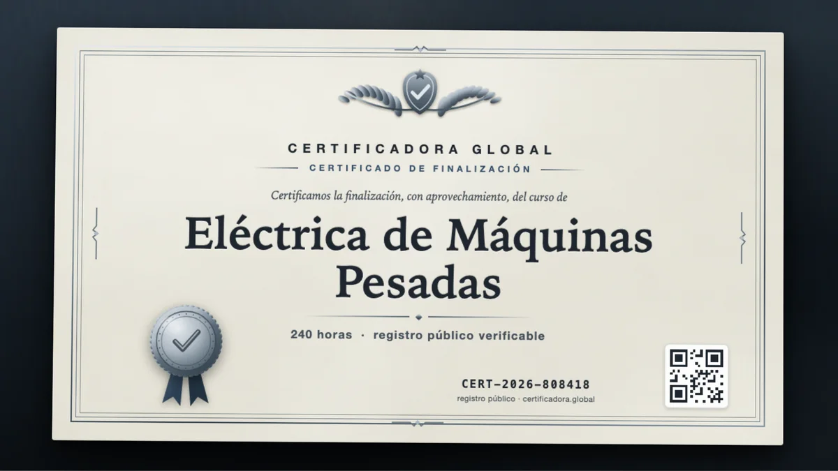 Portada del curso Eléctrica de Máquinas Pesadas