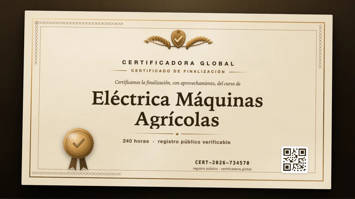 Portada del curso Eléctrica Máquinas Agrícolas