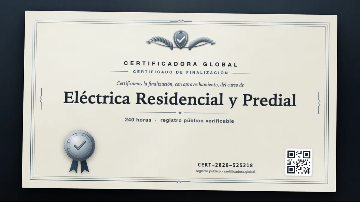 Portada del curso Eléctrica Residencial y Predial