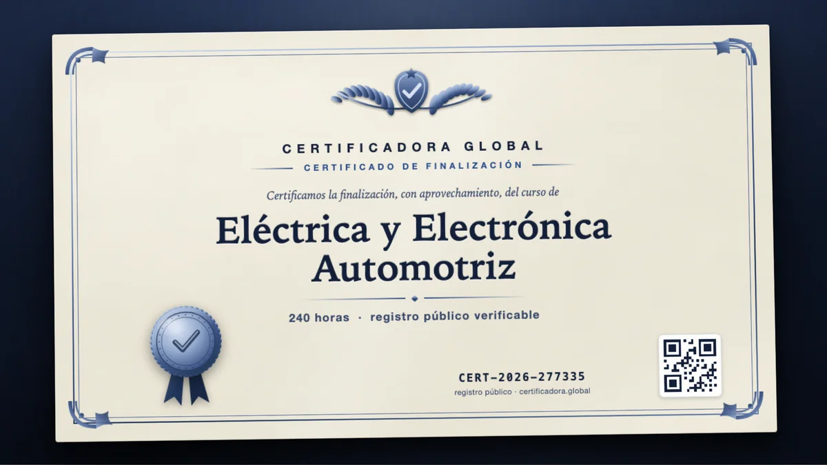 Portada del curso Eléctrica y Electrónica Automotriz