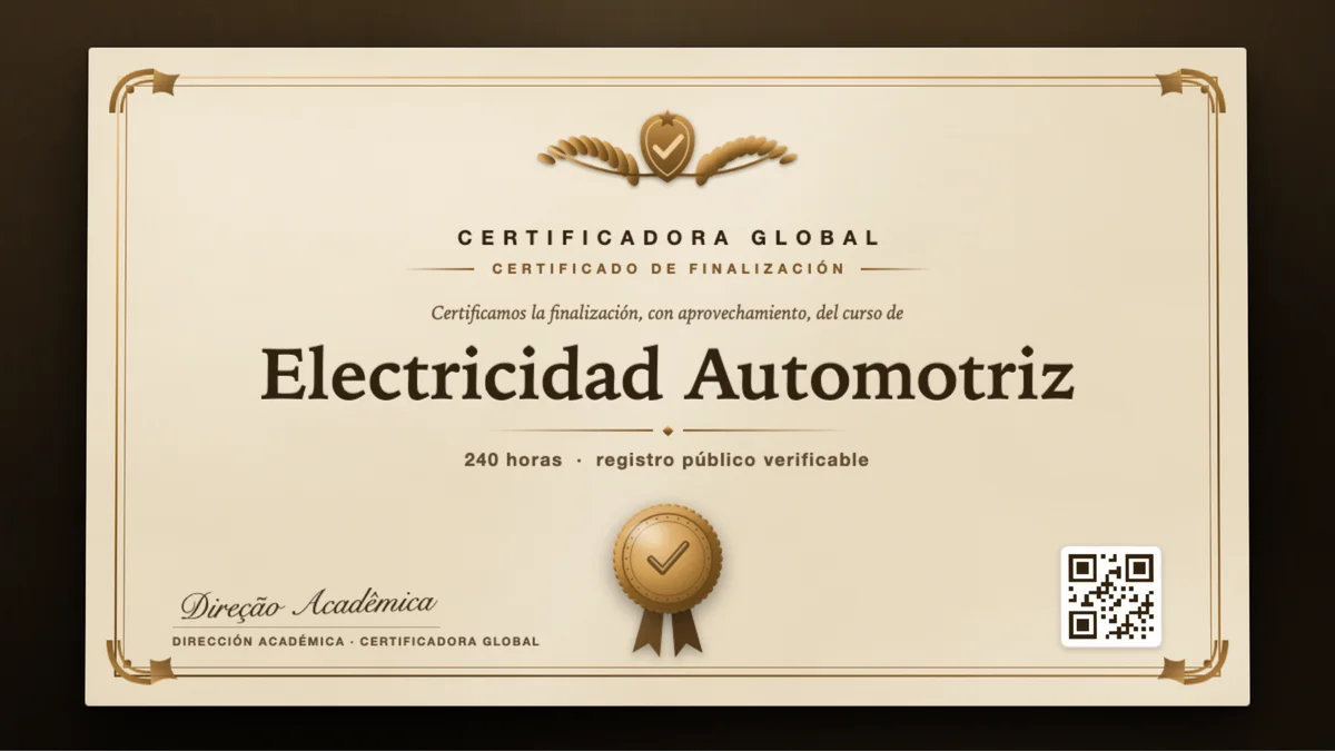 Portada del curso Electricidad Automotriz