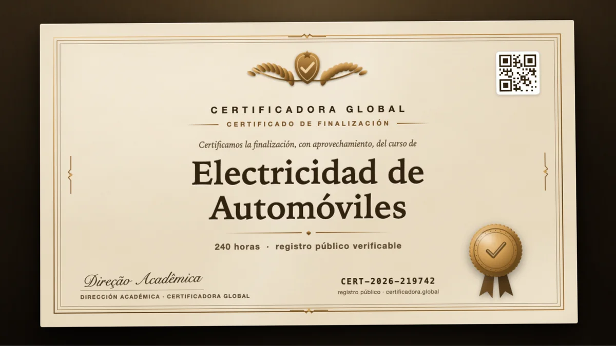 Portada del curso Electricidad de Automóviles