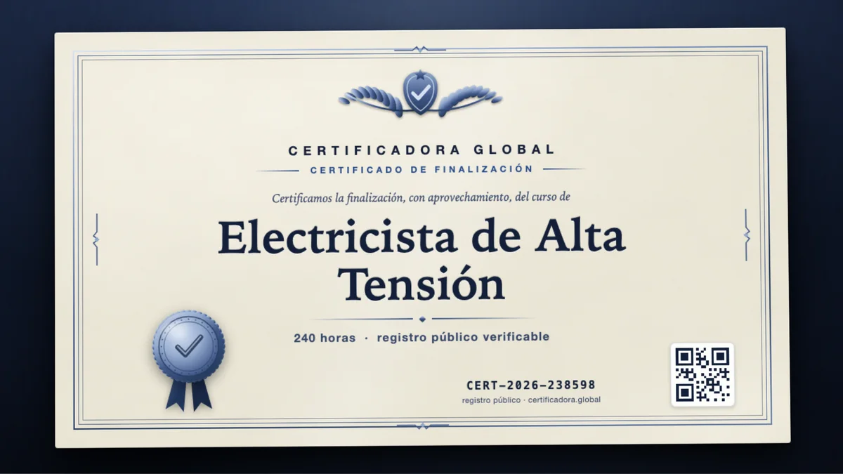 Portada del curso Electricista de Alta Tensión