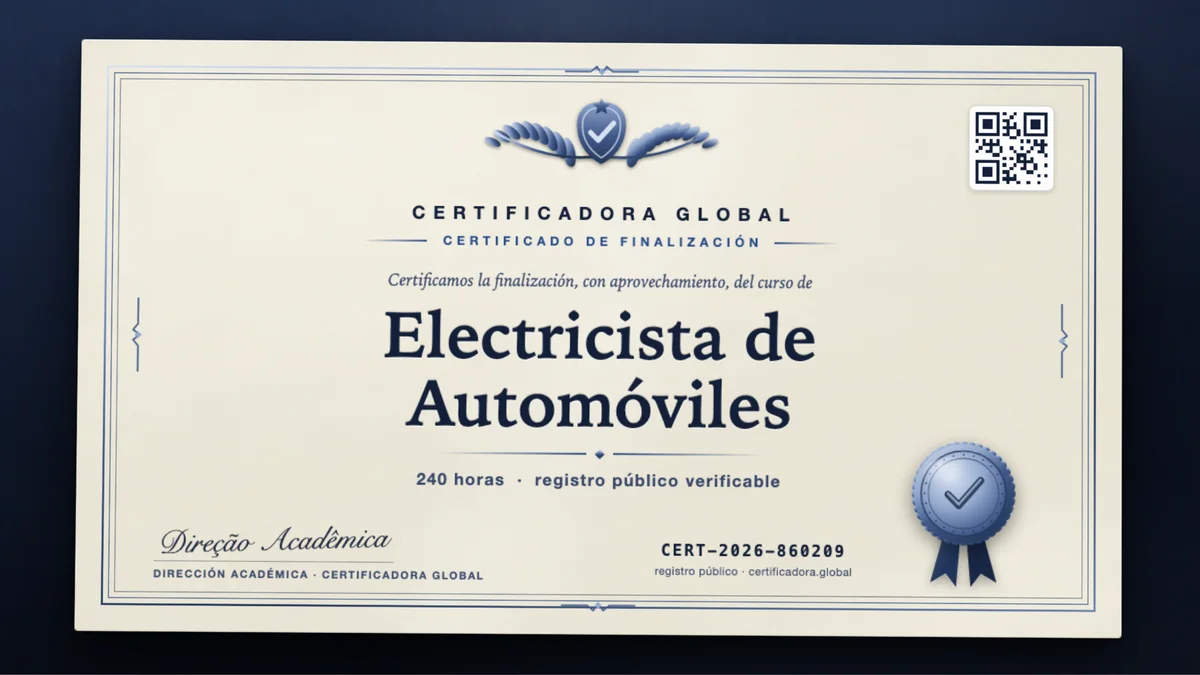 Portada del curso Electricista de Automóviles