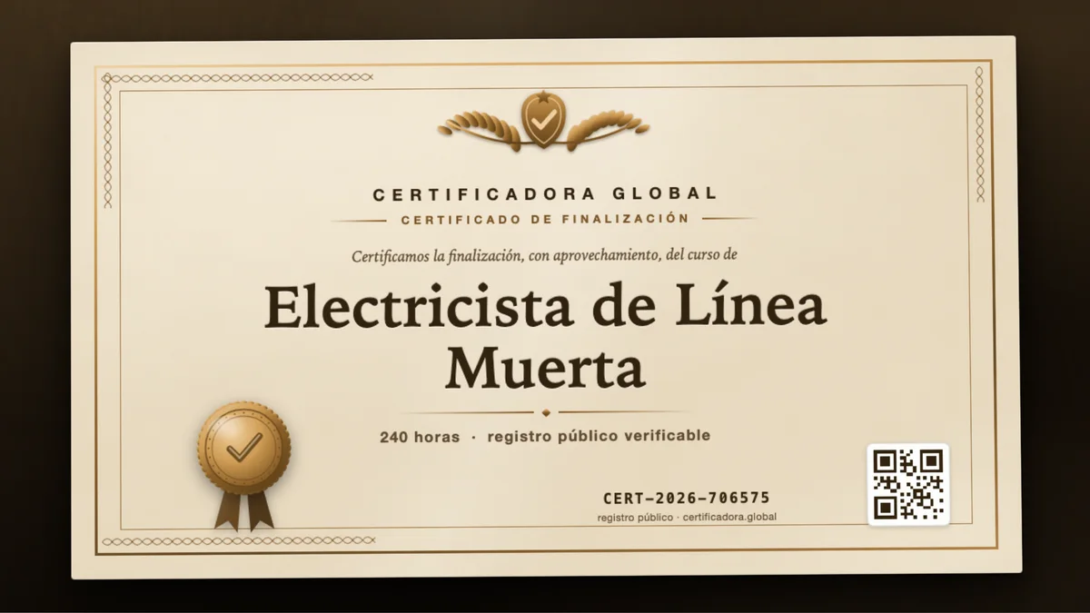 Portada del curso Electricista de Línea Muerta