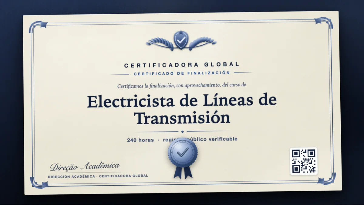 Portada del curso Electricista de Líneas de Transmisión