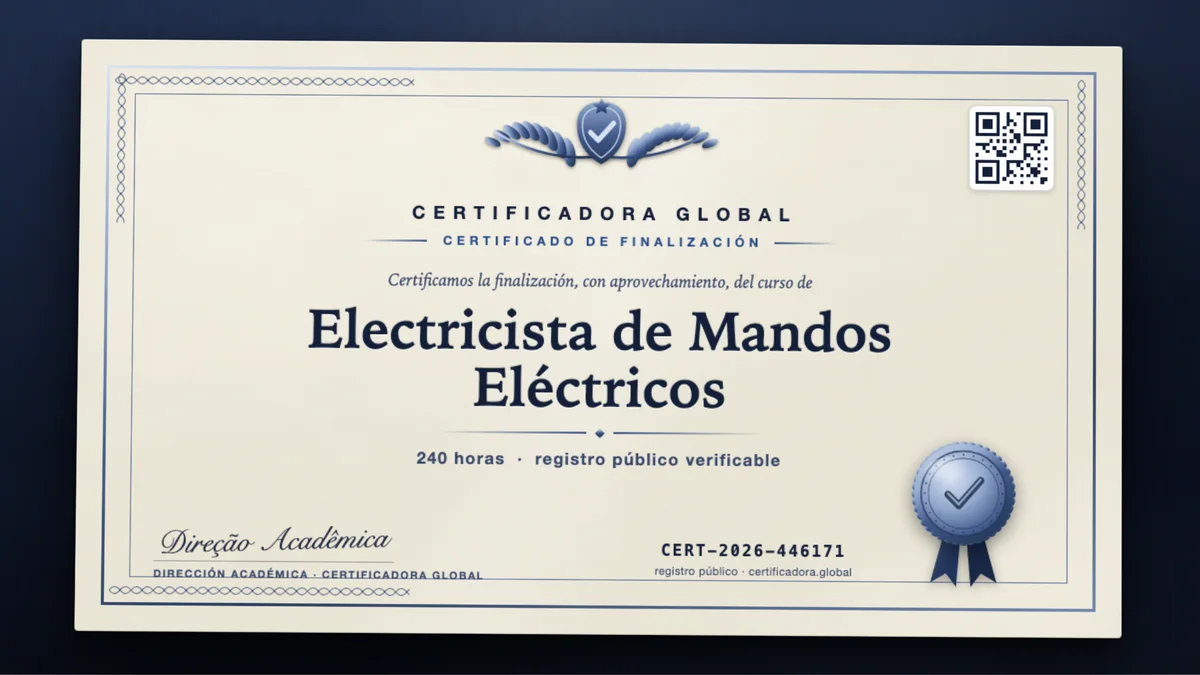 Portada del curso Electricista de Mandos Eléctricos