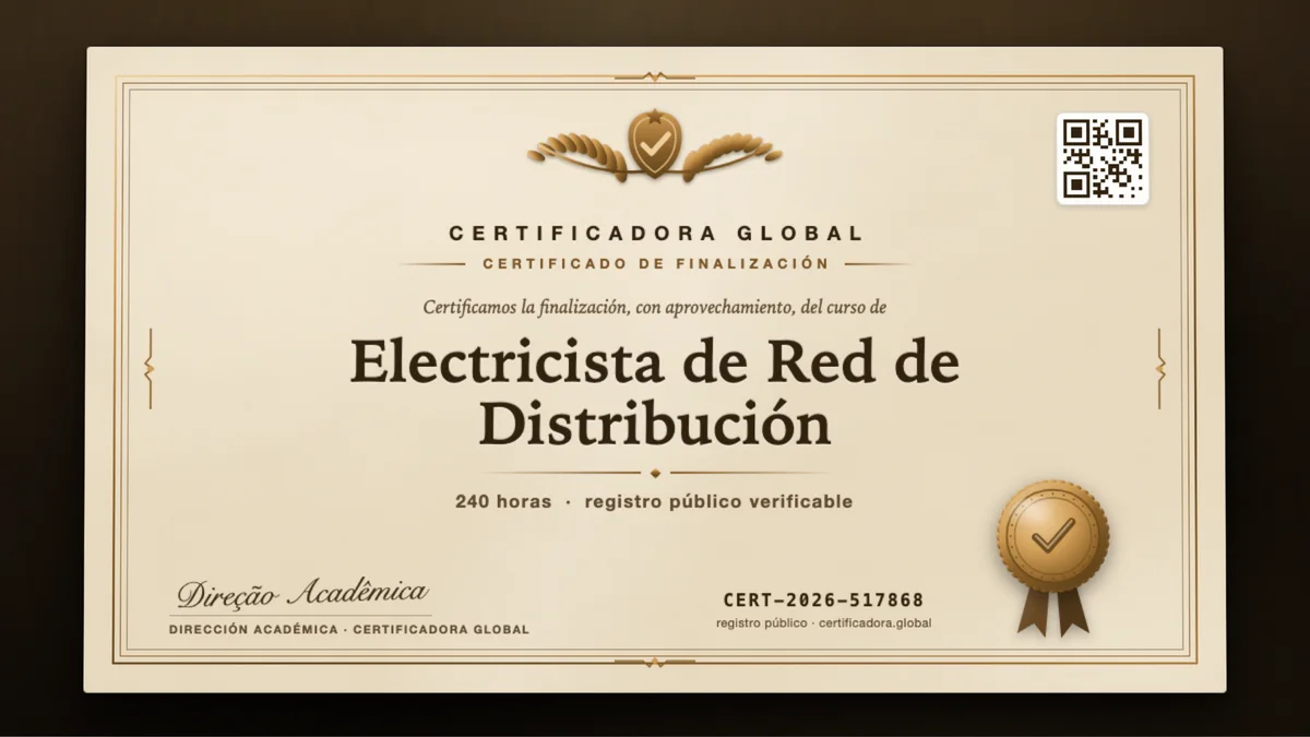 Portada del curso Electricista de Red de Distribución