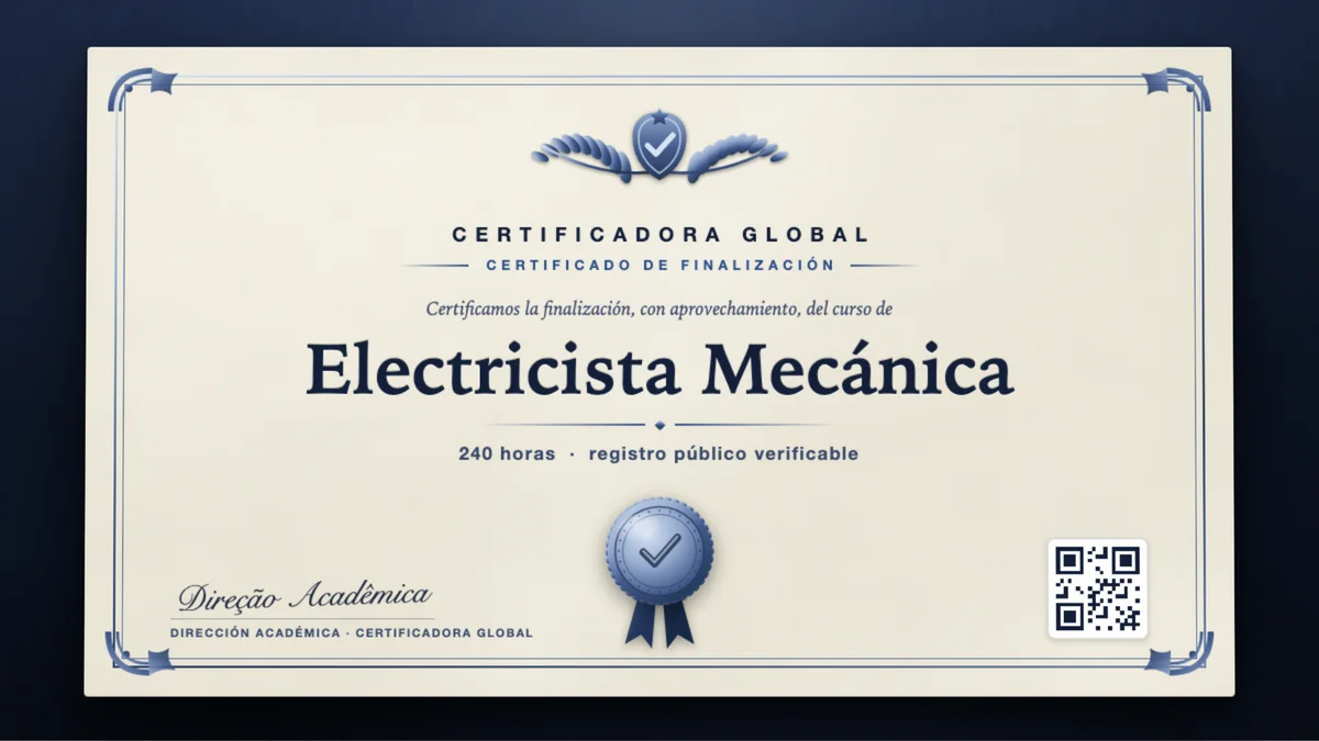 Portada del curso Electricista Mecánica