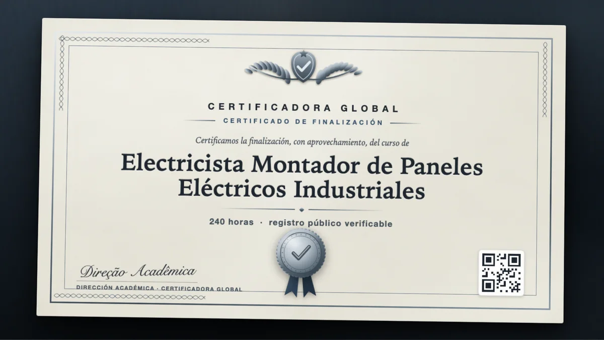 Portada del curso Electricista Montador de Paneles Eléctricos Industriales