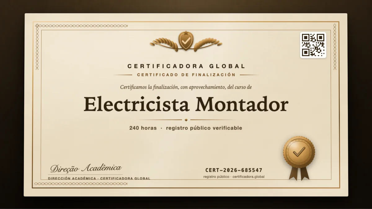 Portada del curso Electricista Montador