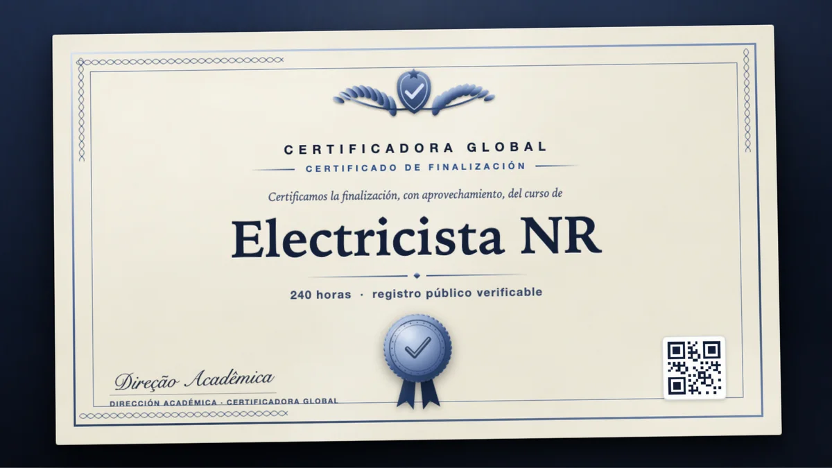 Portada del curso Electricista NR