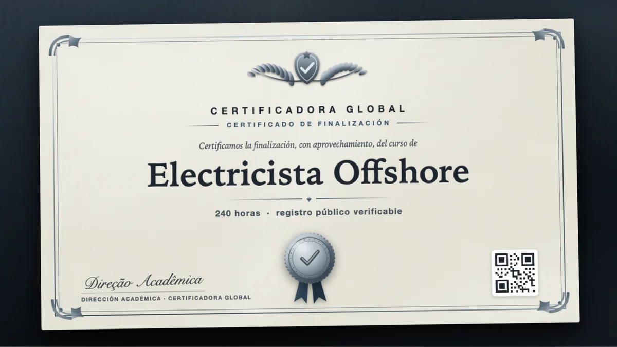 Portada del curso Electricista Offshore