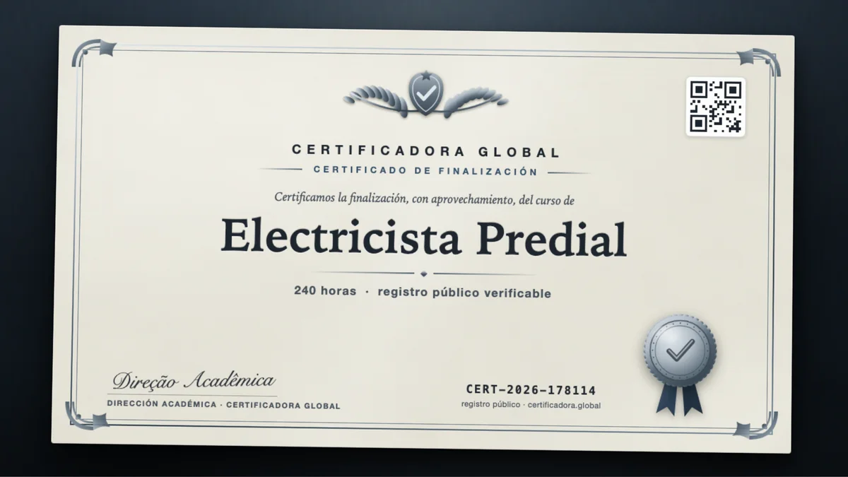 Portada del curso Electricista Predial