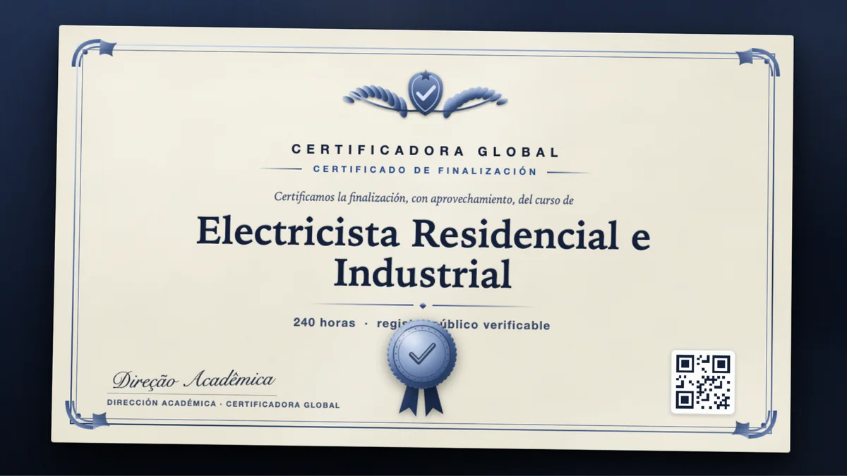 Portada del curso Electricista Residencial e Industrial