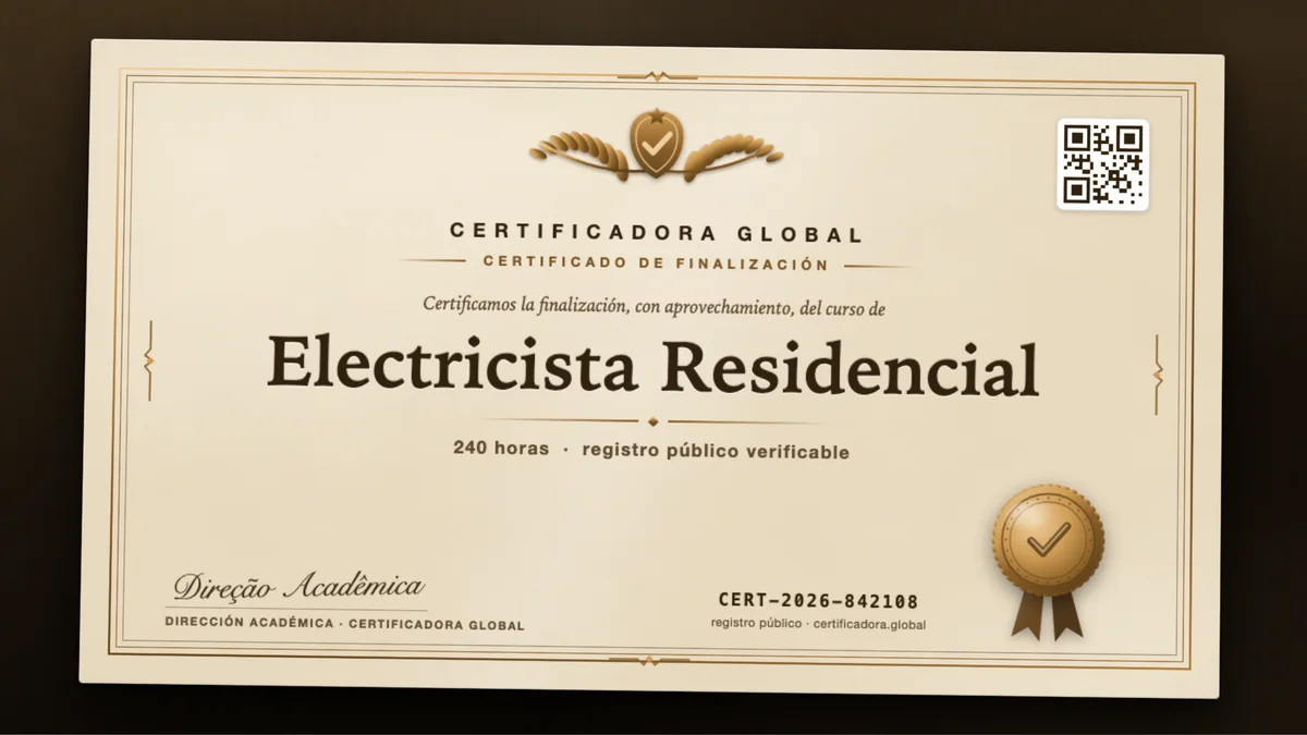 Portada del curso Electricista Residencial