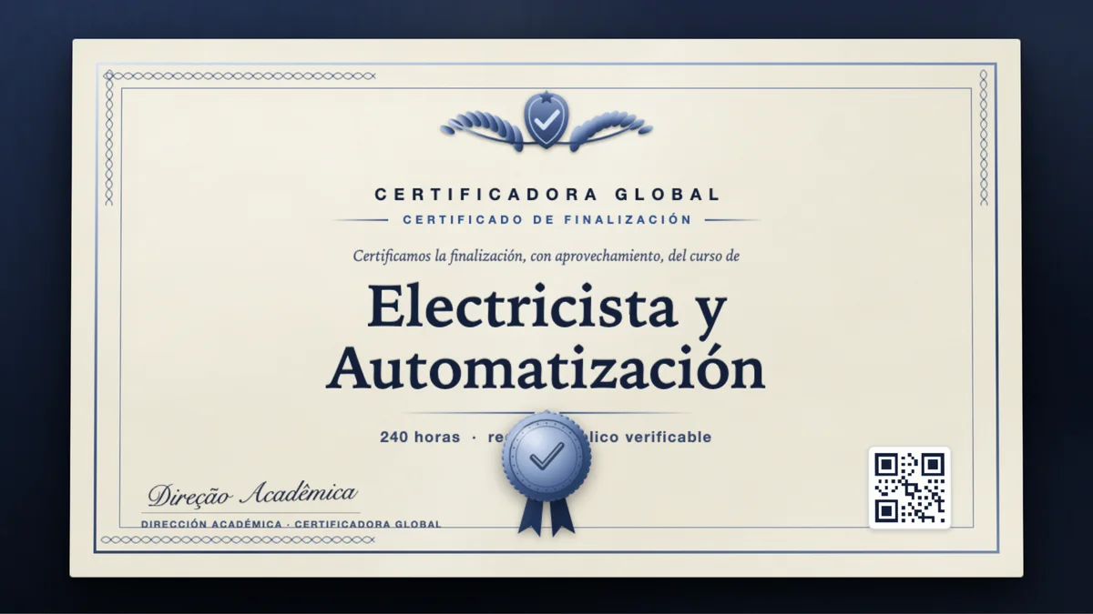 Portada del curso Electricista y Automatización