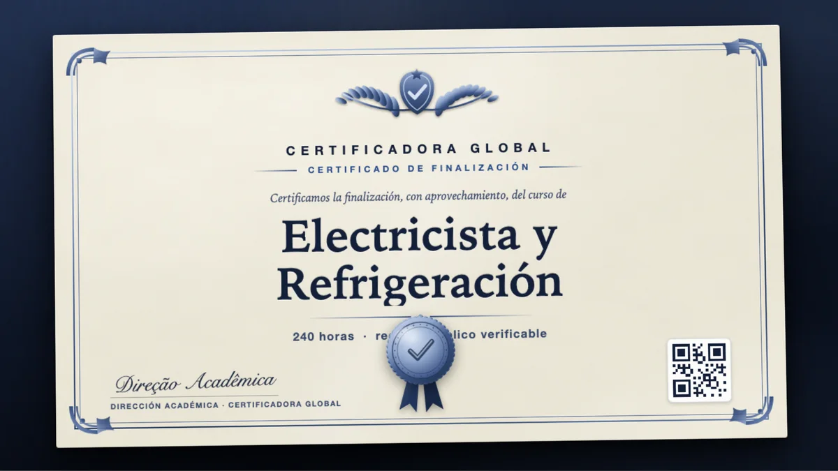 Portada del curso Electricista y Refrigeración