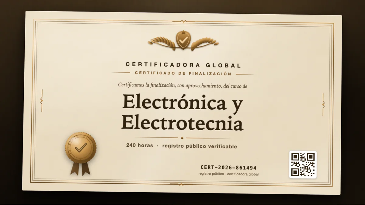 Portada del curso Electrónica y Electrotecnia