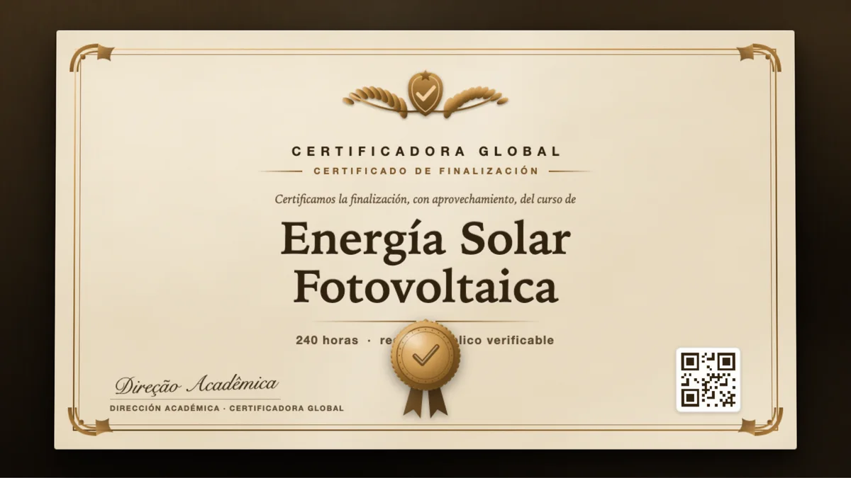 Portada del curso Energía Solar Fotovoltaica