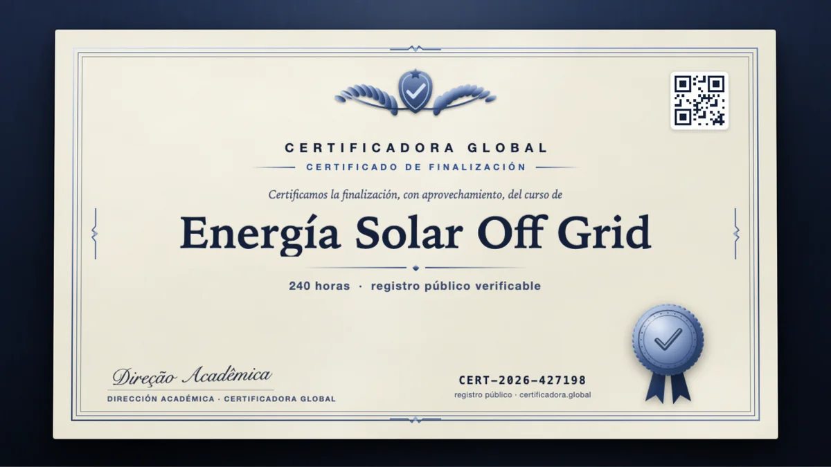 Portada del curso Energía Solar Off Grid