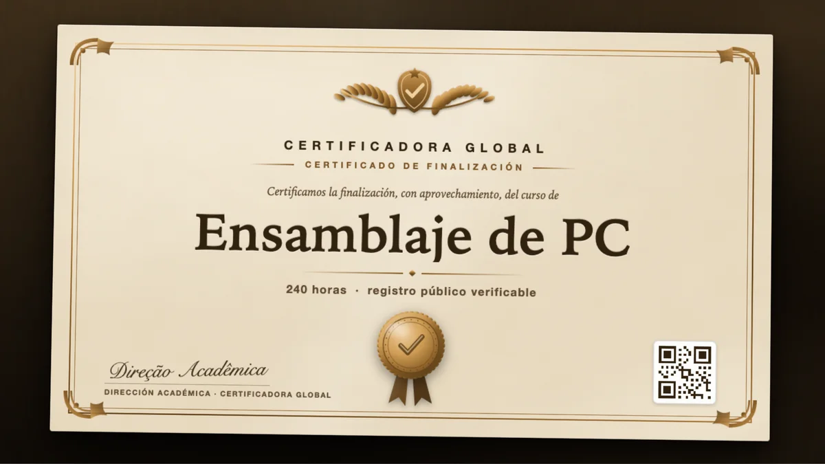 Portada del curso Ensamblaje de PC