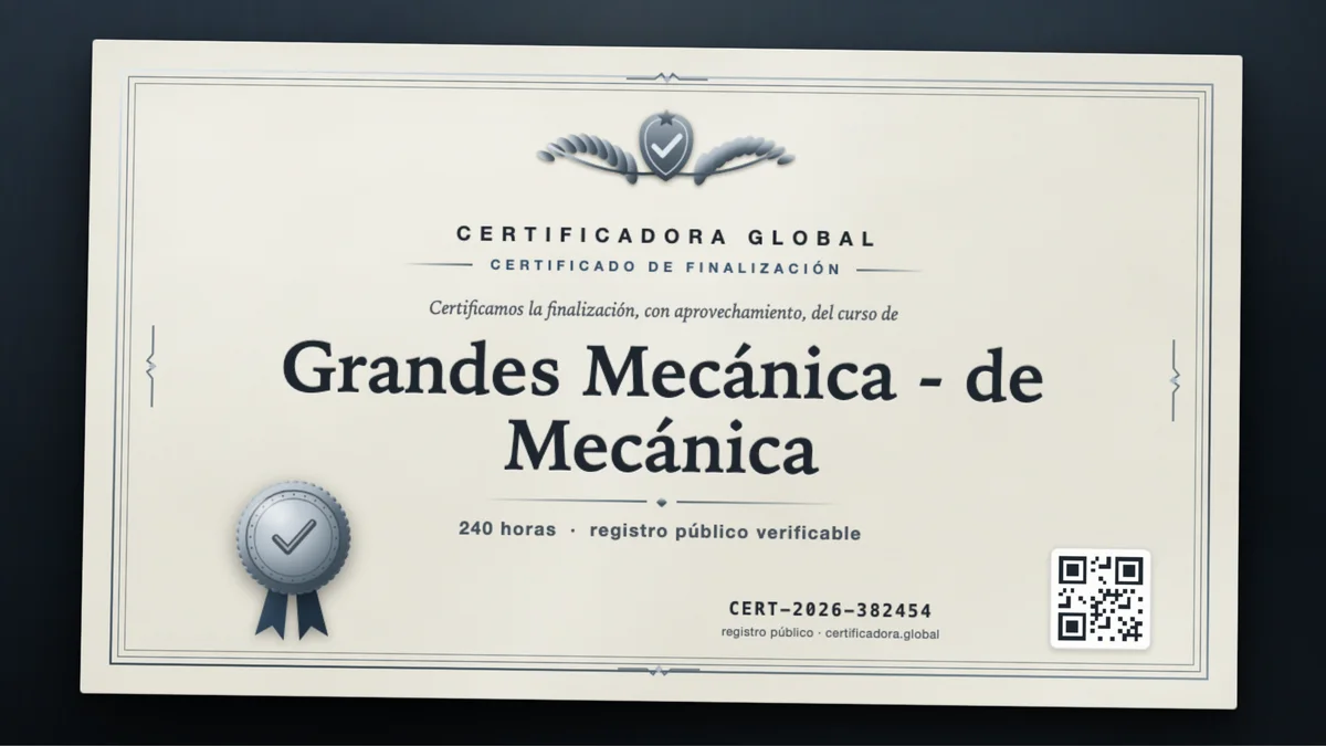 Portada del curso Grandes Mecánica - de Mecánica