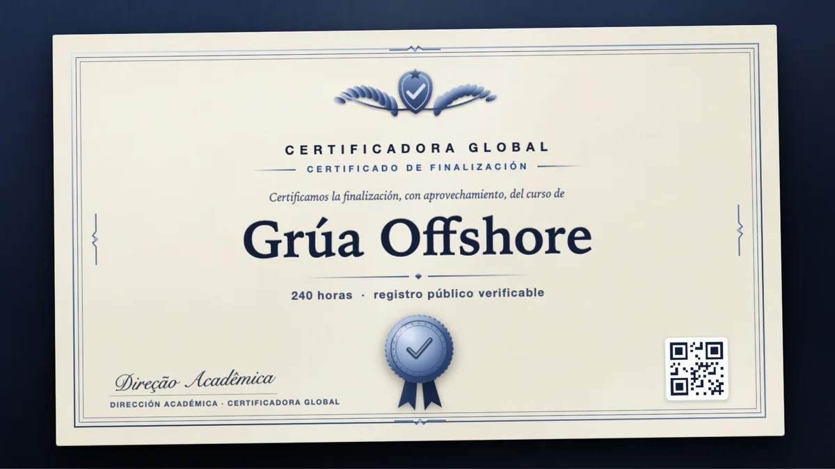 Portada del curso Grúa Offshore