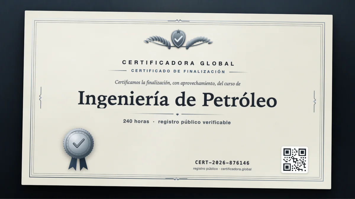 Portada del curso Ingeniería de Petróleo