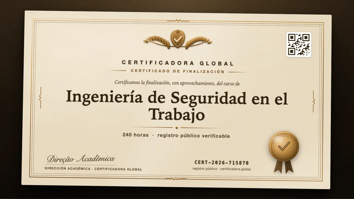 Portada del curso Ingeniería de Seguridad en el Trabajo