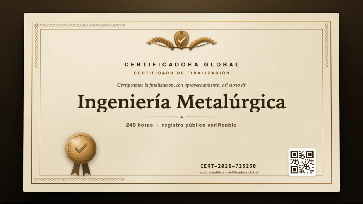 Portada del curso Ingeniería Metalúrgica
