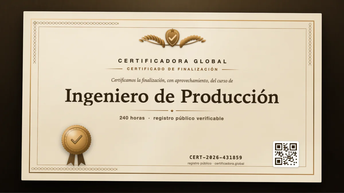 Portada del curso Ingeniero de Producción