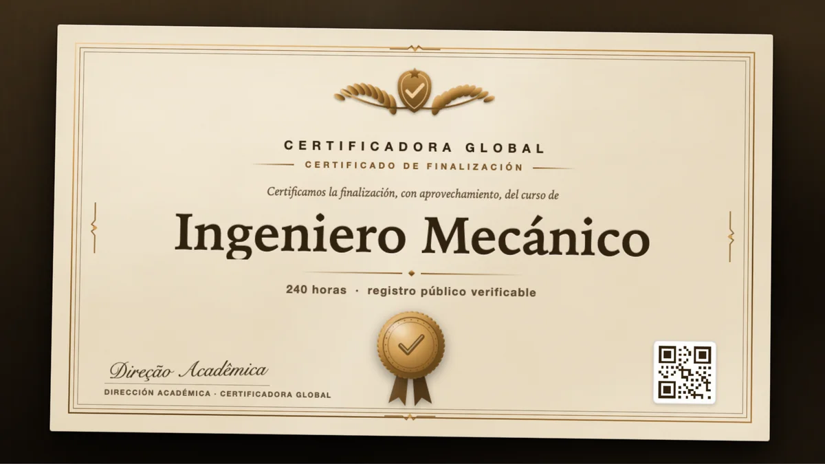Portada del curso Ingeniero Mecánico