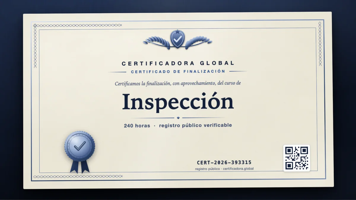 Portada del curso Inspección
