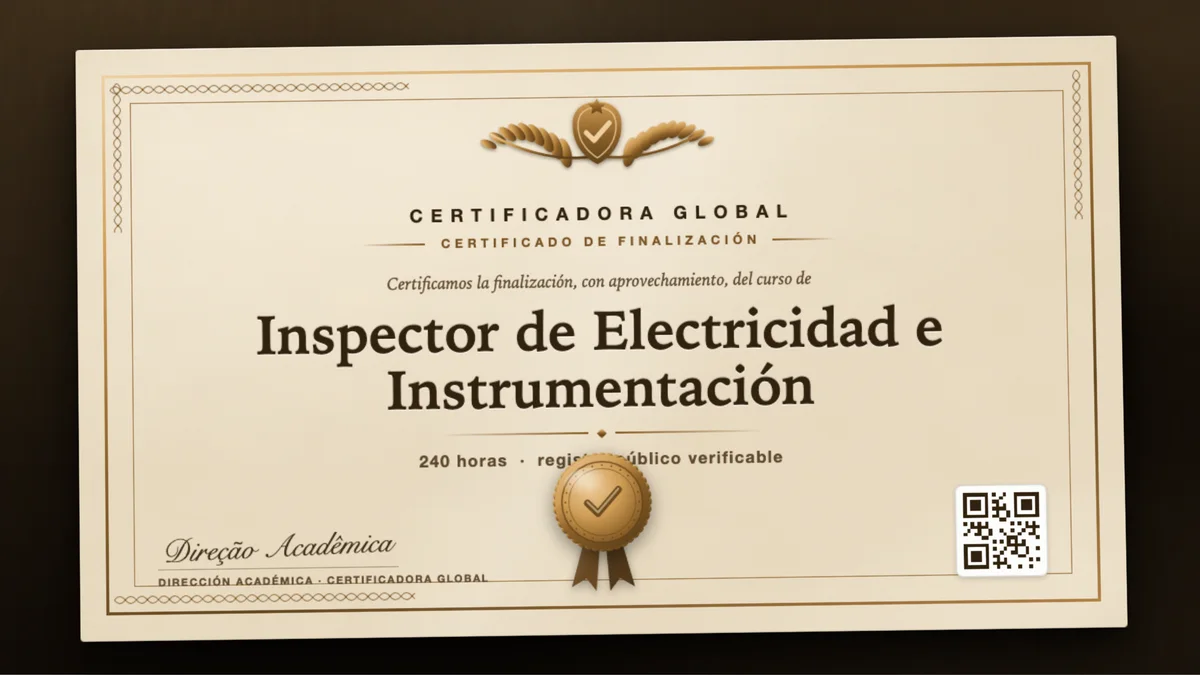 Portada del curso Inspector de Electricidad e Instrumentación
