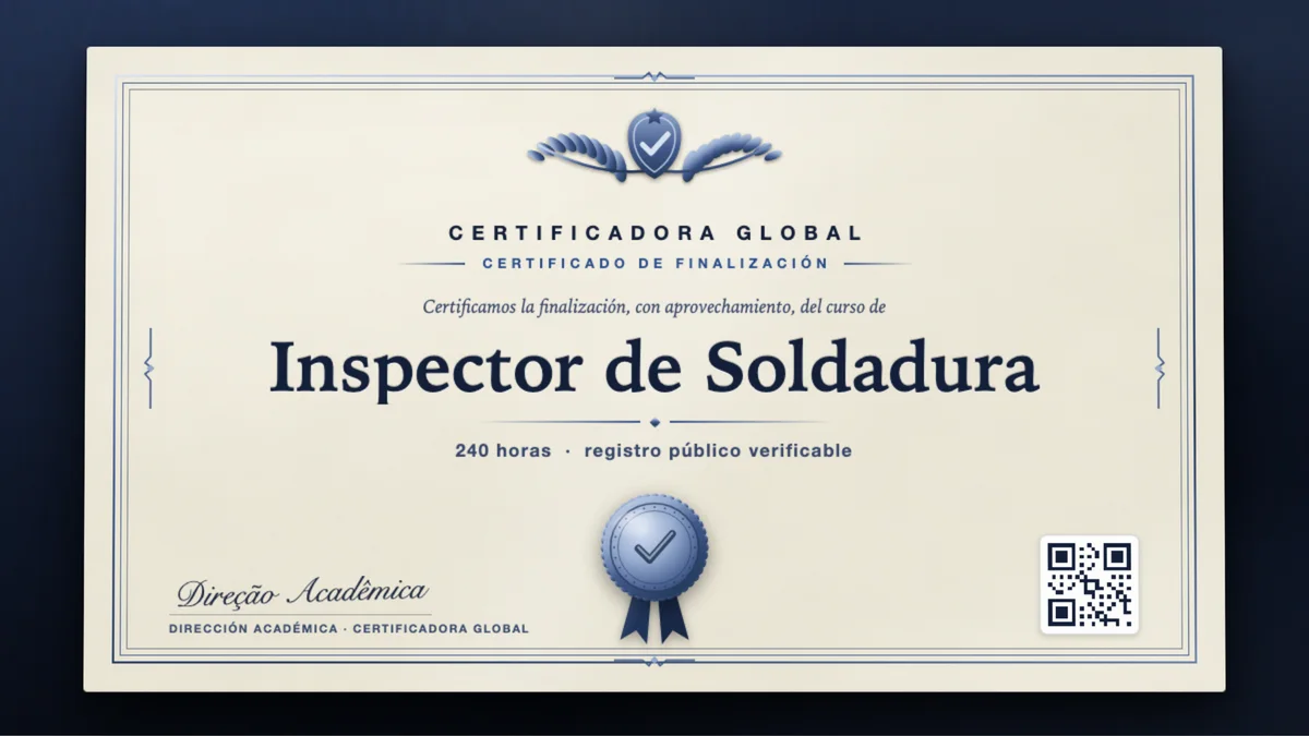 Portada del curso Inspector de Soldadura