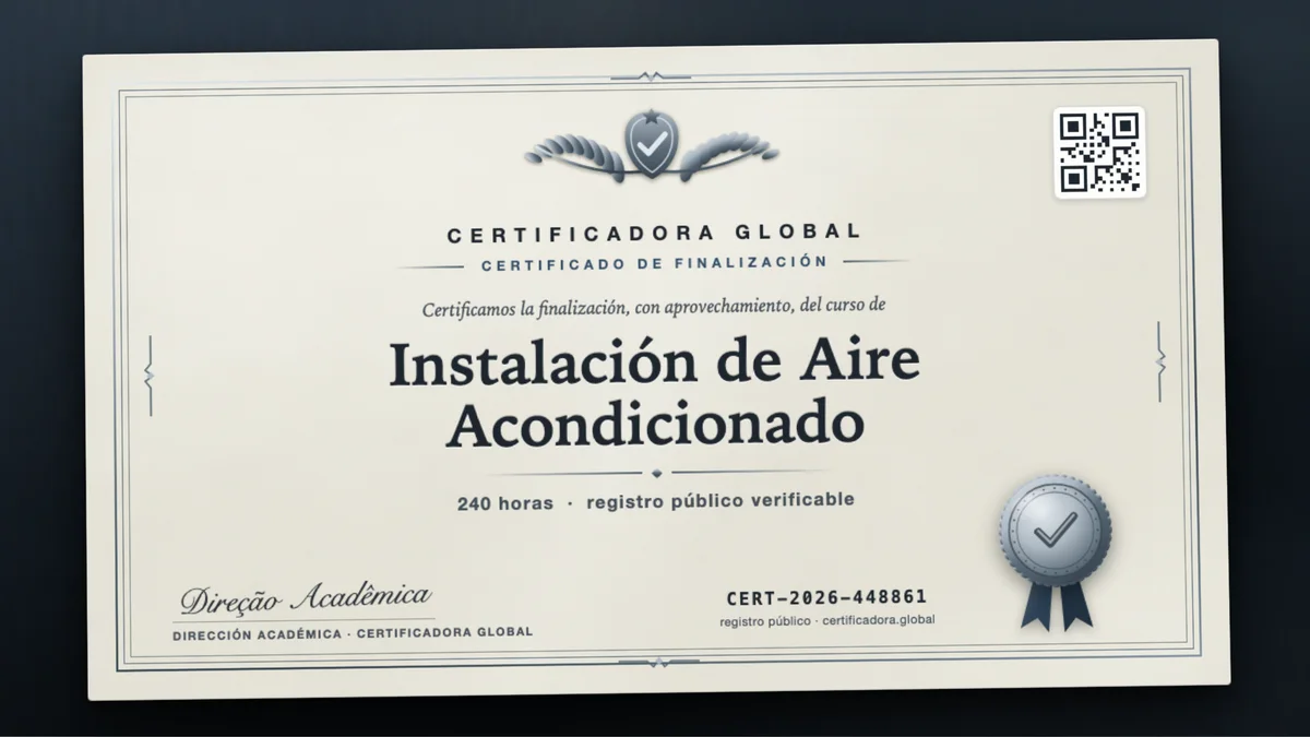 Portada del curso Instalación de Aire Acondicionado
