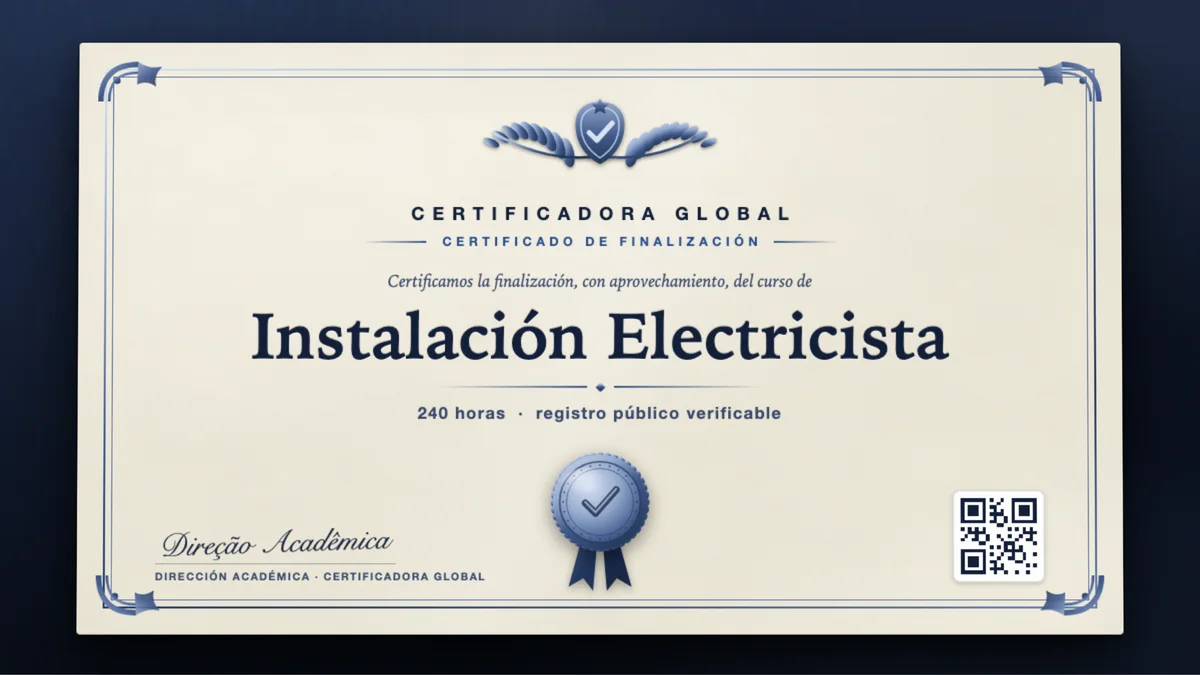Portada del curso Instalación Electricista