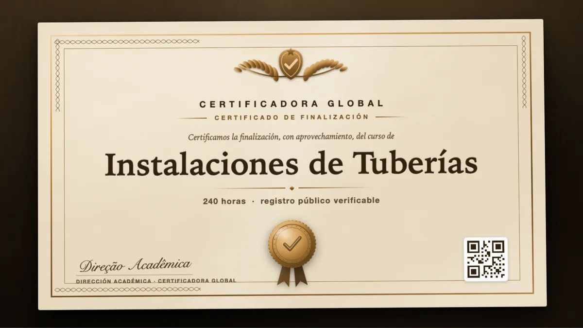 Portada del curso Instalaciones de Tuberías