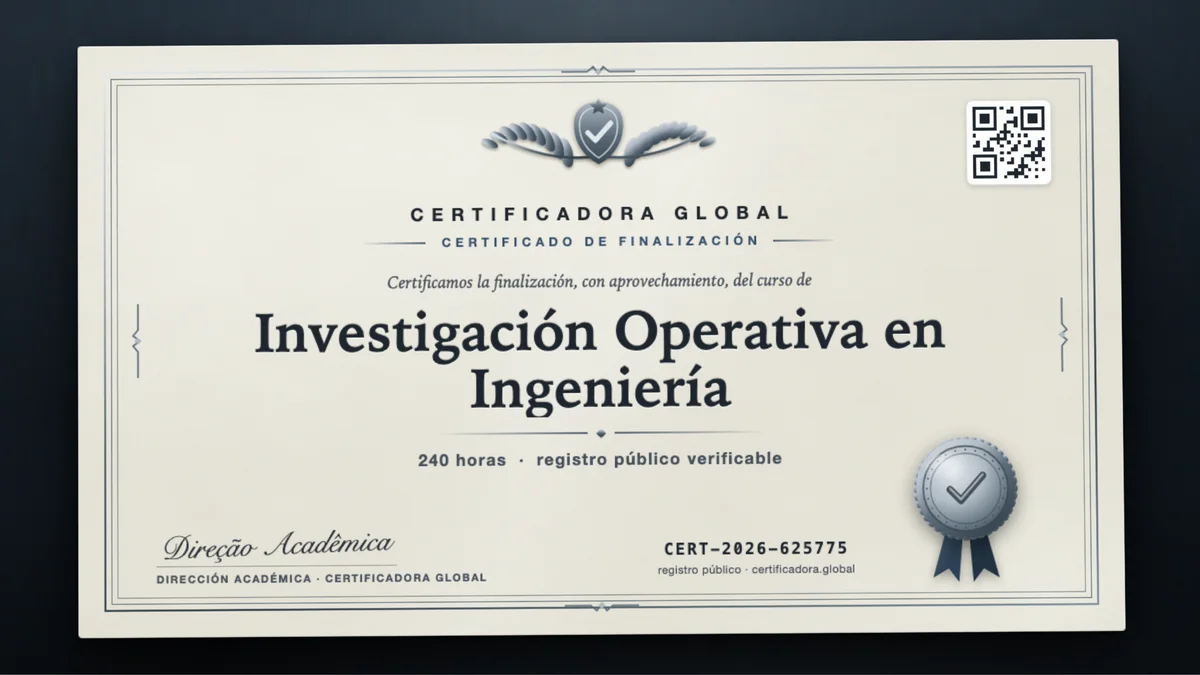 Portada del curso Investigación Operativa en Ingeniería