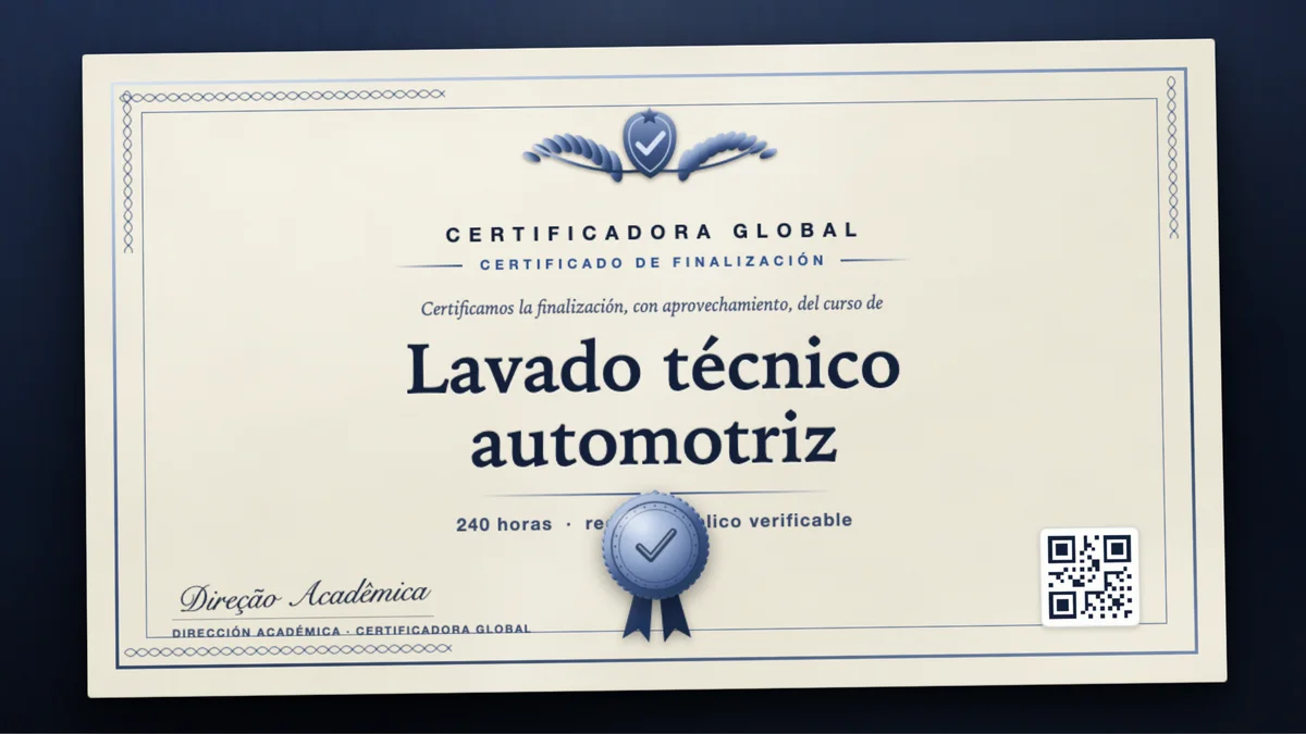 Portada del curso Lavado técnico automotriz