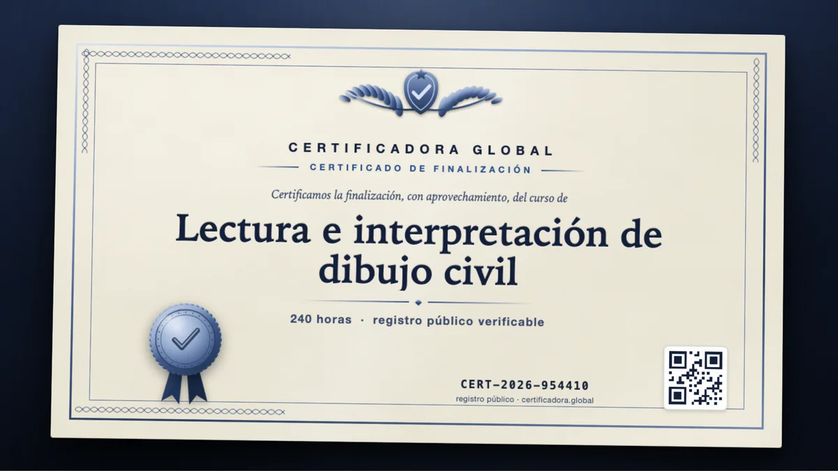 Portada del curso Lectura e interpretación de dibujo civil